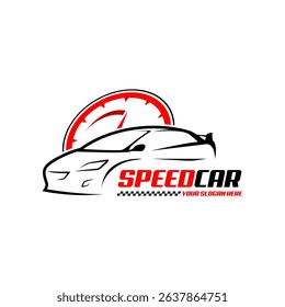speed car logo concept design vector