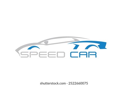 Plantilla de diseño de logotipo de coche de velocidad