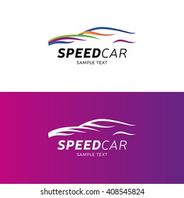 Speed Car Logo Design Template Bright Stock Vector (Royalty Free ...