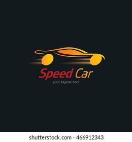 Speed Car Logo Design Template. Vector Illustration