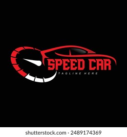 Speed car logo, racing car logo, automotive car logo