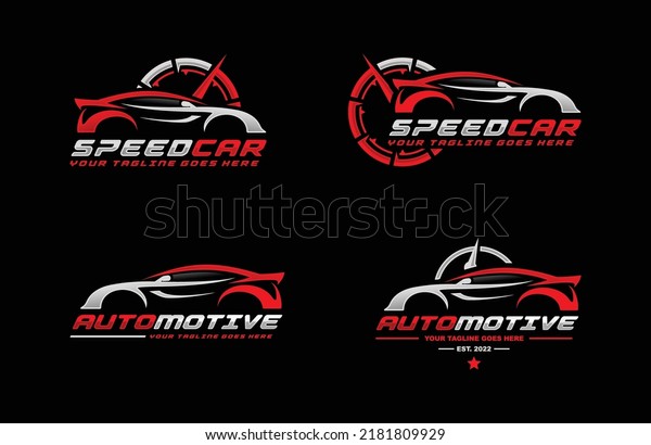 Speed car logo set\
vector illustration