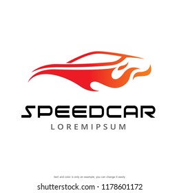 Speed Car Logo Template Design Vector, Emblem, Concept Design, Creative Symbol, Icon