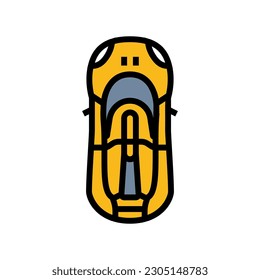 speed car top view color icon vector. speed car top view sign. isolated symbol illustration