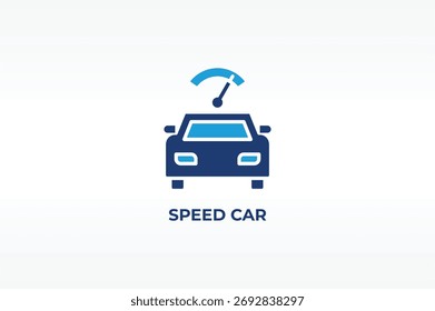 SPEED CAR vector, icon or logo sign isolated symbol illustration