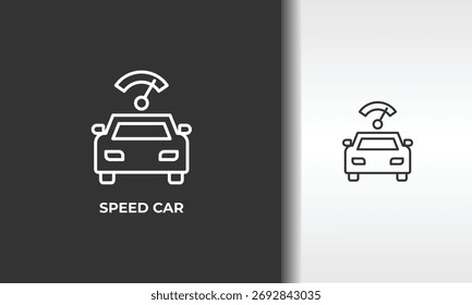 Vector De Coche De Velocidad, Icono O Logotipo Ilustración De Símbolo Aislado