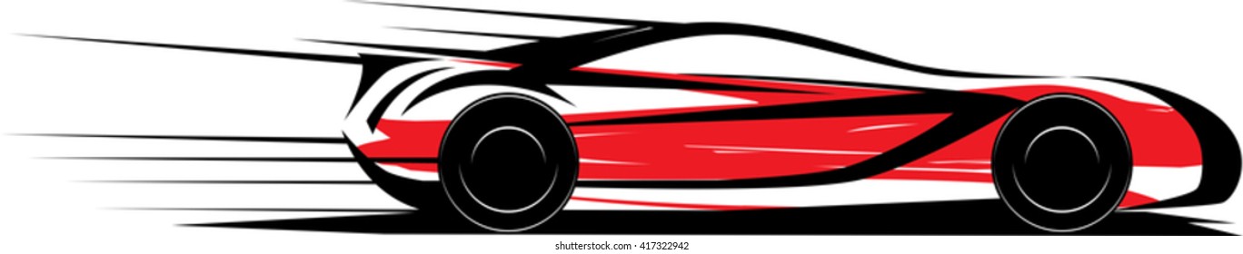 Speed car . Vector illustration