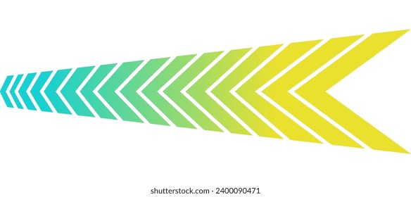 Color de gradiente verde del chevron de velocidad fondo abstracto