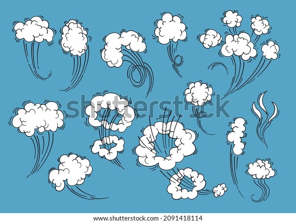 Speed Cloud Motion Effect Cartoon Comic Stock Vector (Royalty Free ...