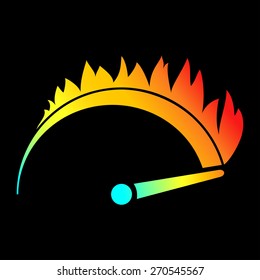 Speed Color Icon. Vector illustration for icons, logotypes, signs and web design