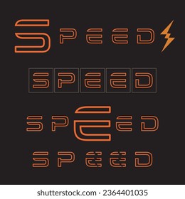 speed colorful text effect printing adobe illustrator vector design