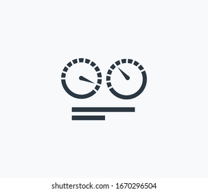 Speed comparison icon isolated on clean background. Speed comparison icon concept drawing icon in modern style. Vector illustration for your web mobile logo app UI design.