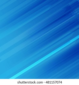Speed concept. Blue light and stripes. Vector illustration