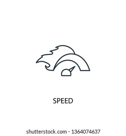 speed concept line icon. Simple element illustration. speed concept outline symbol design. Can be used for web and mobile UI/UX