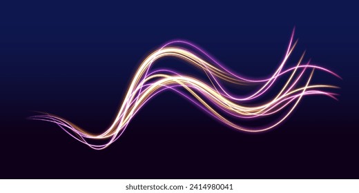 Speed connection vector background. Vector swirl trail effect. Abstract vector fire circles, sparkling swirls and energy light spiral frames. Database fast data transfer acceleration.	