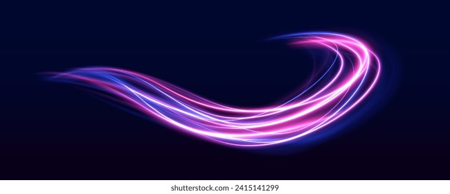 Speed connection vector background. Vector swirl trail effect. Abstract vector fire circles, sparkling swirls and energy light spiral frames. Database fast data transfer acceleration.	