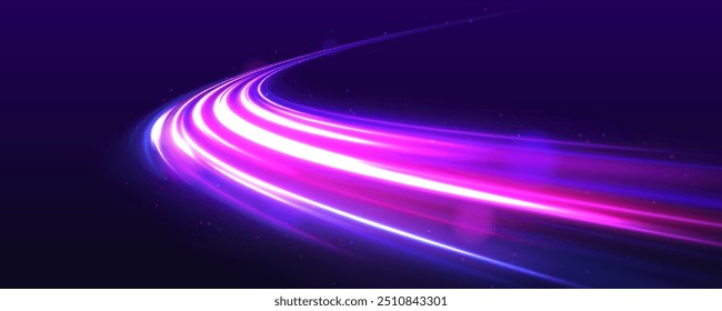 Fondo de Vector de conexión de velocidad. Efecto remolino de Vector. Círculos de fuego de Vector Abstractas, remolinos brillantes y marcos de espiral de luz de energía. Base de datos de aceleración rápida de transferencia de datos.	