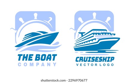 Speed and cruise boat emblem.