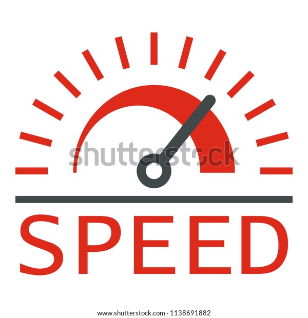 Speed dashboard logo. Flat illustration of
speed dashboard vector logo for web
design