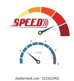speed design elements speedometer vector illustration