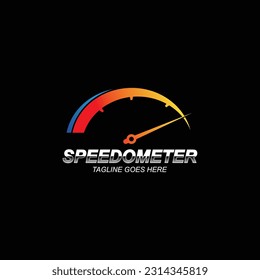 Speed ​​Logo Design with Minimalist Concept. Speedometer Speed ​​Logo Icon.