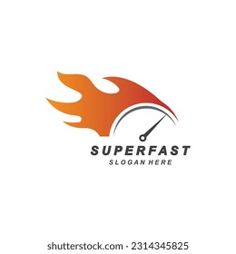 Speed ​​Logo Design with Minimalist Concept. Speedometer Speed ​​Logo Icon.