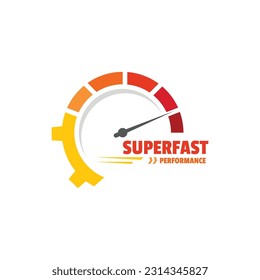Speed ​​Logo Design with Minimalist Concept. Speedometer Speed ​​Logo Icon.