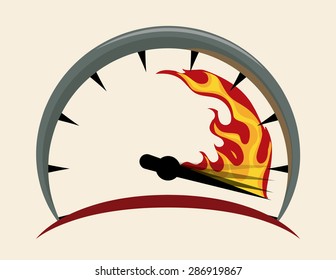Speed design over beige background, vector illustration.