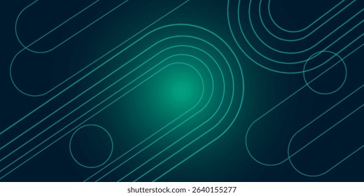 The speed of digital technology connects blue green background, nano cyber information, abstract communication, innovative future technology data.