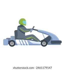 Speed drive fun icon cartoon vector. Karting sport. Motion transport