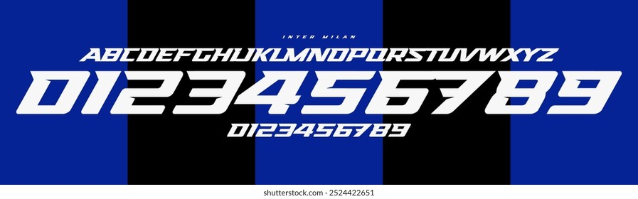 Speed driven sans serif, futuristic angles, bold geometric sports font for fast logos, dynamic headlines, automotive branding, jersey numbers, team merchandise. Vector typeset