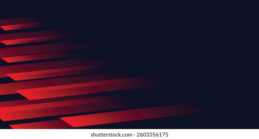 Speed dynamic background with rectangular shapes in motion forming texture, sport background, red and blu lined in dark space
