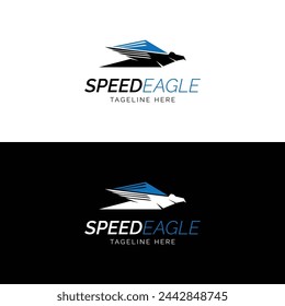 speed eagle minimal logo design