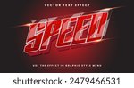 Speed editable text effect Template with sport and champion text style