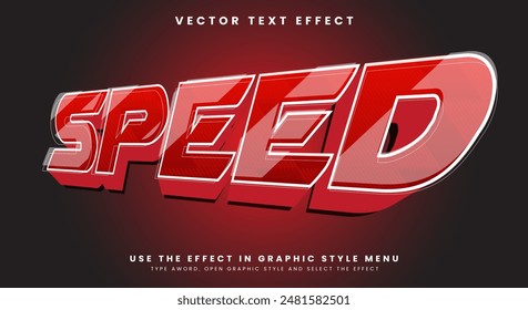 Speed editable text effect Template with fast and champion text style