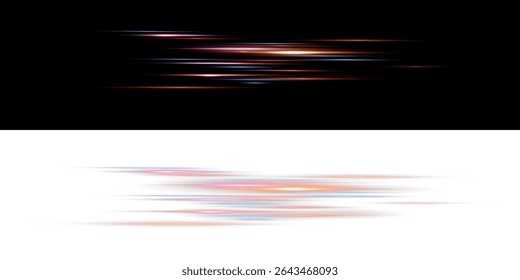 Speed Effect with Blue Light Lines – Motion Trail Vector on White Background, Abstract Fast Movement Design, Glowing Stripes for Tech Banner, Futuristic Dynamic Energy Illustration.PNG	
