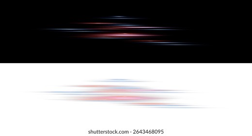 Speed Effect with Blue Light Lines – Motion Trail Vector on White Background, Abstract Fast Movement Design, Glowing Stripes for Tech Banner, Futuristic Dynamic Energy Illustration.PNG	