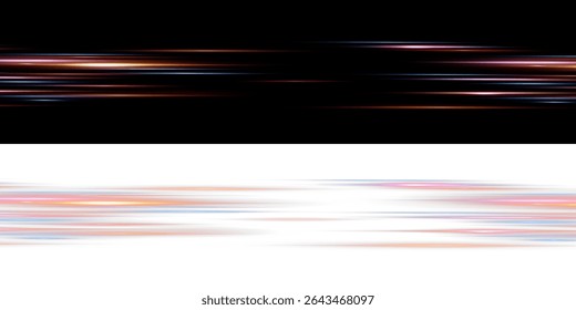 Speed Effect with Blue Light Lines – Motion Trail Vector on White Background, Abstract Fast Movement Design, Glowing Stripes for Tech Banner, Futuristic Dynamic Energy Illustration.PNG	
