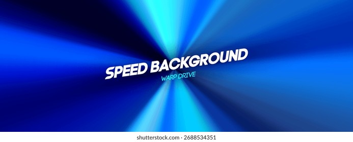 Perspectiva de efeito de velocidade com linha de néon, fundo e movimento de luz radial. Zoom rápido com raios vetoriais ou feixe. Trilha de corrida dinâmica para esporte ou design digital.