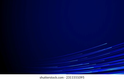 Speed effect tech background. Technology design on dark blue color background. Circuit board technology background purple and blue light banner electronic system concept.