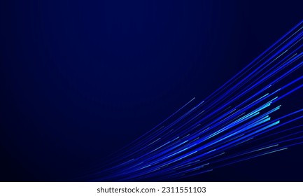 Speed effect tech background. Technology design on dark blue color background. Circuit board technology background purple and blue light banner electronic system concept.