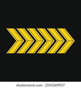 SPEED FAST ARROW CHEVRON STRIPES, ARROW SIGN, ARROW VEHICLE SIGN VECTOR ILLUSTRATION, REFLECTIVE SIGN - ARROW PATTERN STICKER , BACK SIDE VEHICLE SIGN ISOLATED.