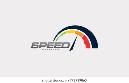 Speed and Fast Logo designs vector, speedometer logo designs template