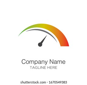speed fast logo , speedometer logo design template