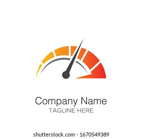 Schnelles Logo, Tacho-Logo-Design-Vorlage