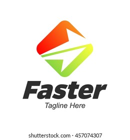 Speed and Fast logo template, Isolated on white background