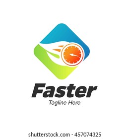 Speed and Fast logo template, Isolated on white background