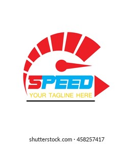 Speed and Fast logo template, Isolated on white background