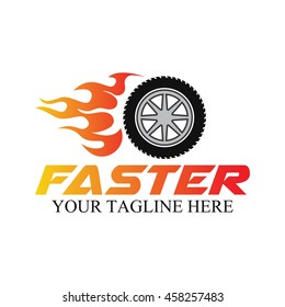 Speed and Fast logo template, Isolated on white background
