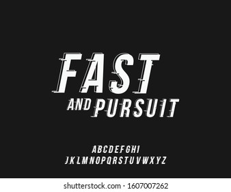 Speed Fast Modern Italic Alphabet Font. Typography urban style fonts for car sticker, technology, digital, movie logo design. vector illustration